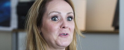 OSLO 20180220. Minister for barn og likestilling Linda Cathrine Hofstad Helleland møter entreprenørfirma for å diskutere forlenget pappapermisjon.
Foto: Henning Lillegård / Dagbladet .